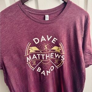 Dave Matthews Band (Bella + Canvas) TriBlend Logo T-Shirt- XL, Maroon